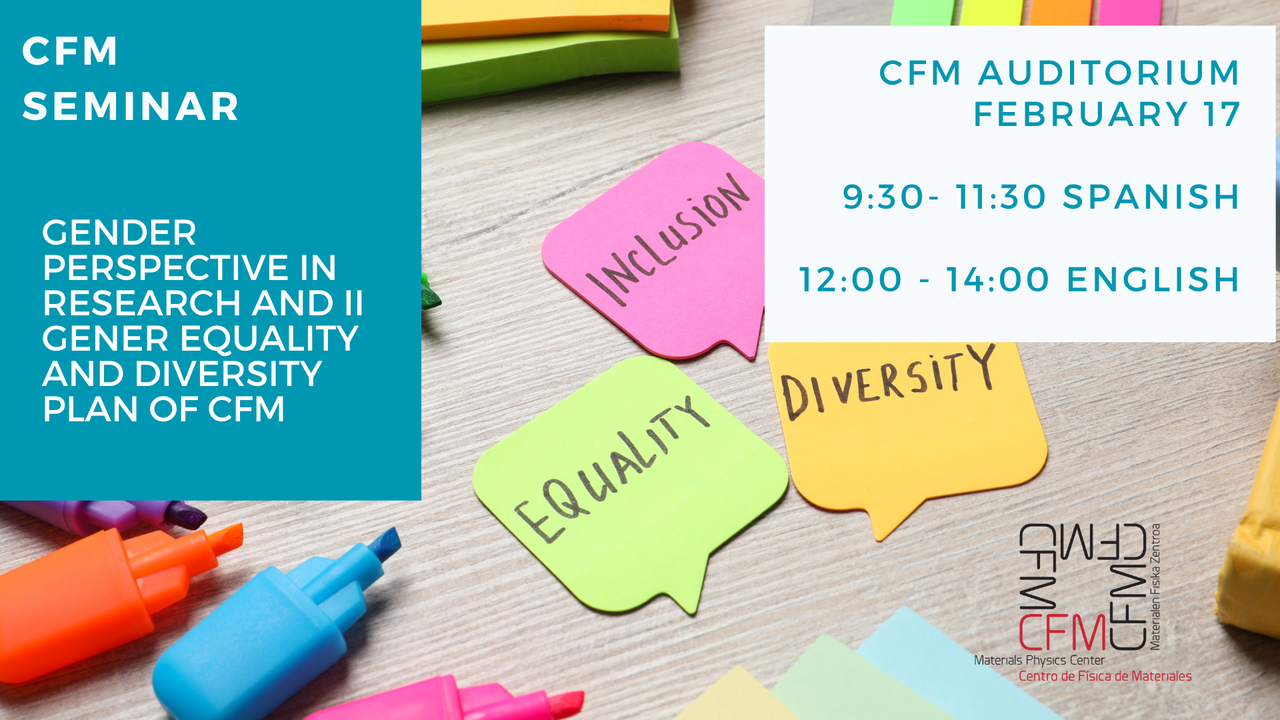 GENDER PERSPECTIVE IN RESEARCH AND II GENER EQUALITY AND DIVERSITY PLAN OF MPC-CFM