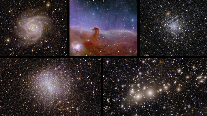 Euclid telescope first images: the sharpest view of the dark Universe