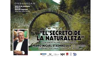 Ondarroa acogerá la proyección del documental «El Secreto de la Naturaleza» y el posterior coloquio con el físico Pedro Miguel Etxenike