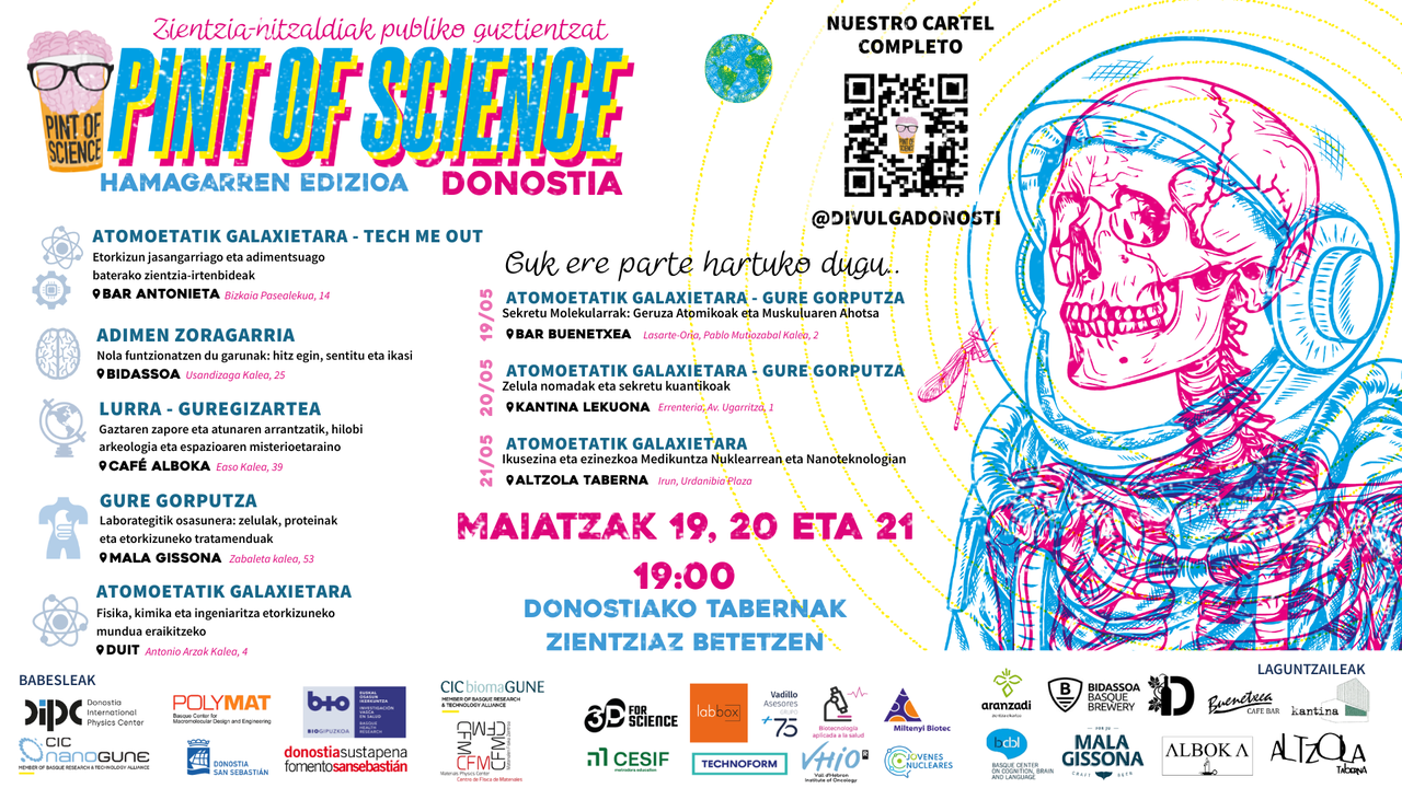 Topa zientziaren alde Pint of Sciencen hamargarren urteurrenean Topa zientziaren alde Pint of Sciencen hamargarren urteurrenean