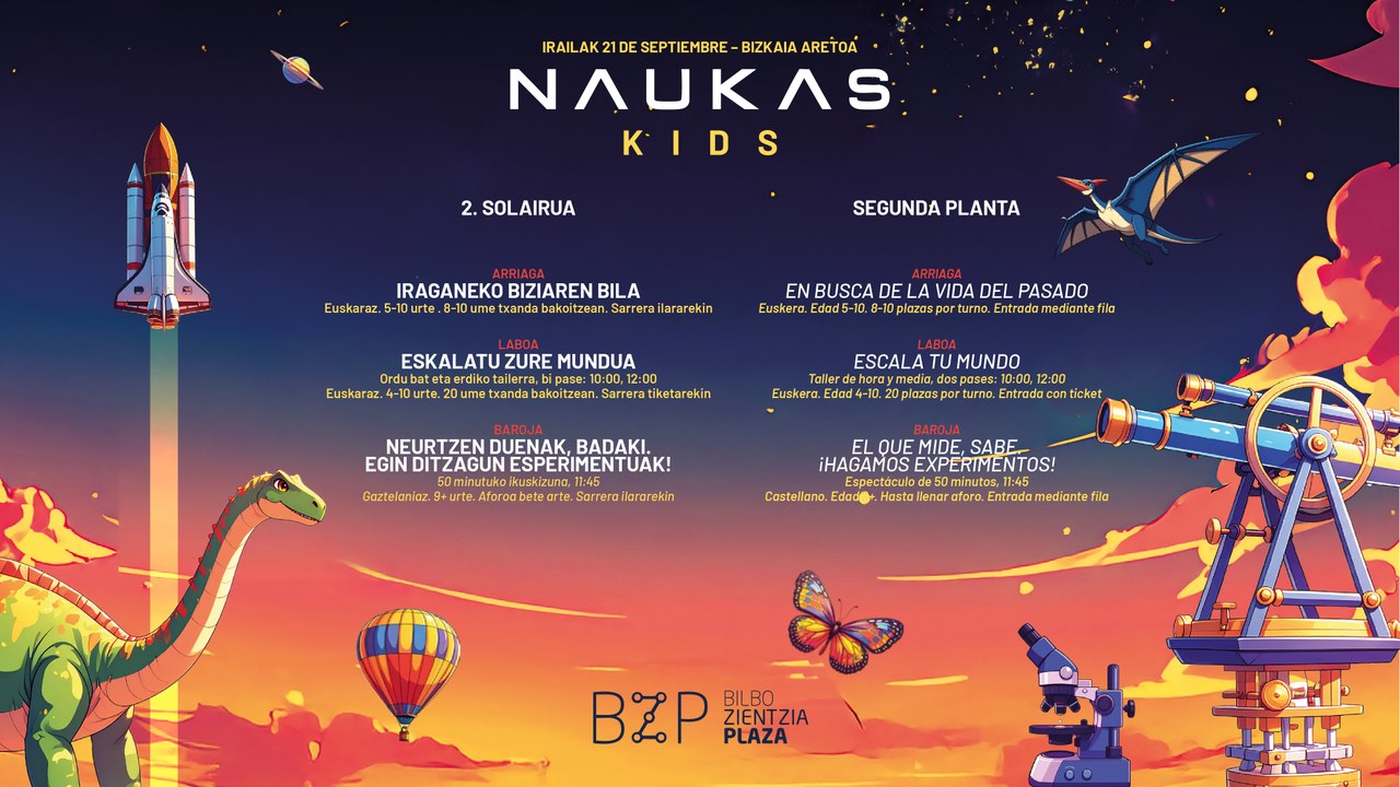 Eskala ezazu zure mundua eta ezagutu kuantika Naukas Kids-en